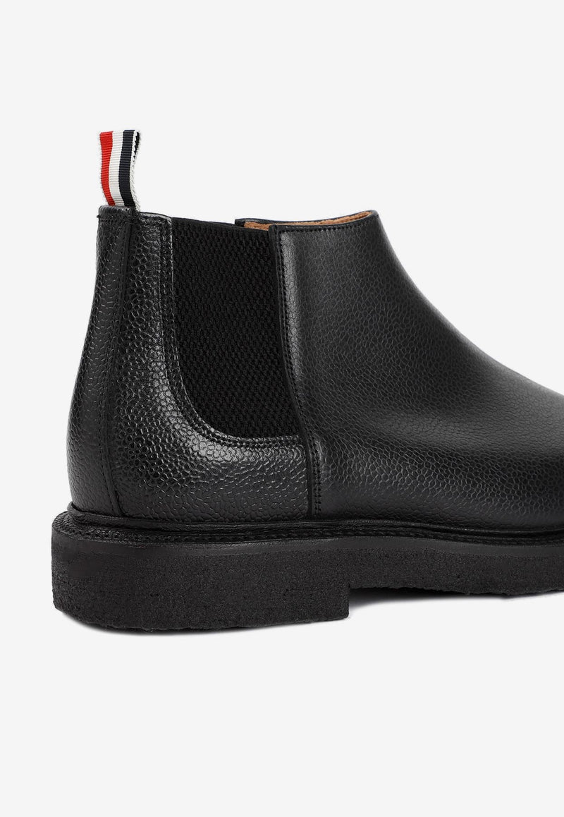 Leather Mid-Top Chelsea Boots