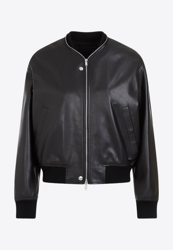 Leather Bomber Jacket