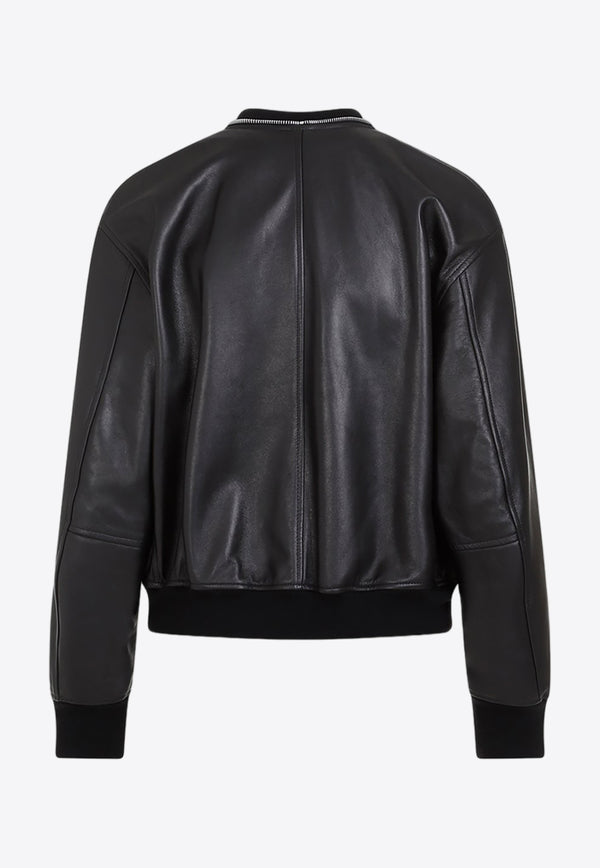 Leather Bomber Jacket