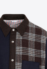 Check-Panel Wool Shirt