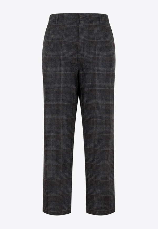 Prince-of-Wales Chino Pants in Wool Blend