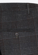 Prince-of-Wales Chino Pants in Wool Blend