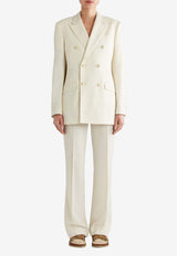 Etro Double-Breasted Blazer in Wool White 19134-8108 0990