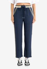 Etro Drawstring Geometric-Print Pants Blue 19193-4582 0200