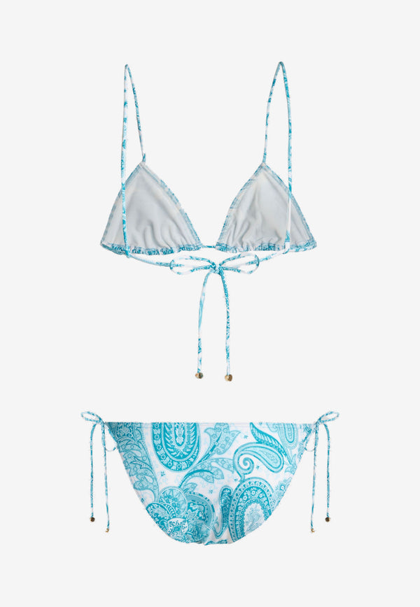 Etro Liquid Paisley Bikini Set 19610-4475 0250 Blue