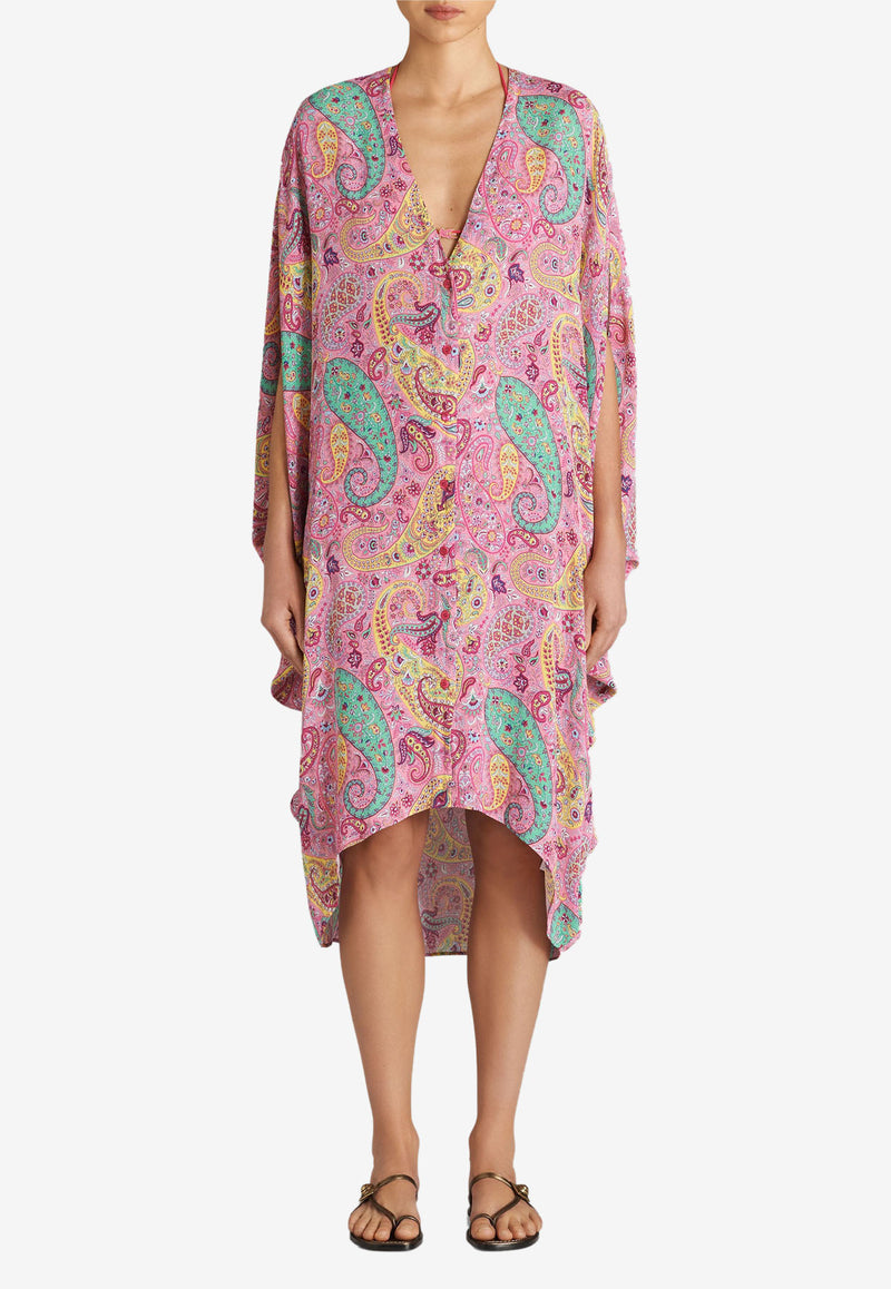 Etro Floral Paisley Print Kaftan Dress 19624-4471 0650 Pink