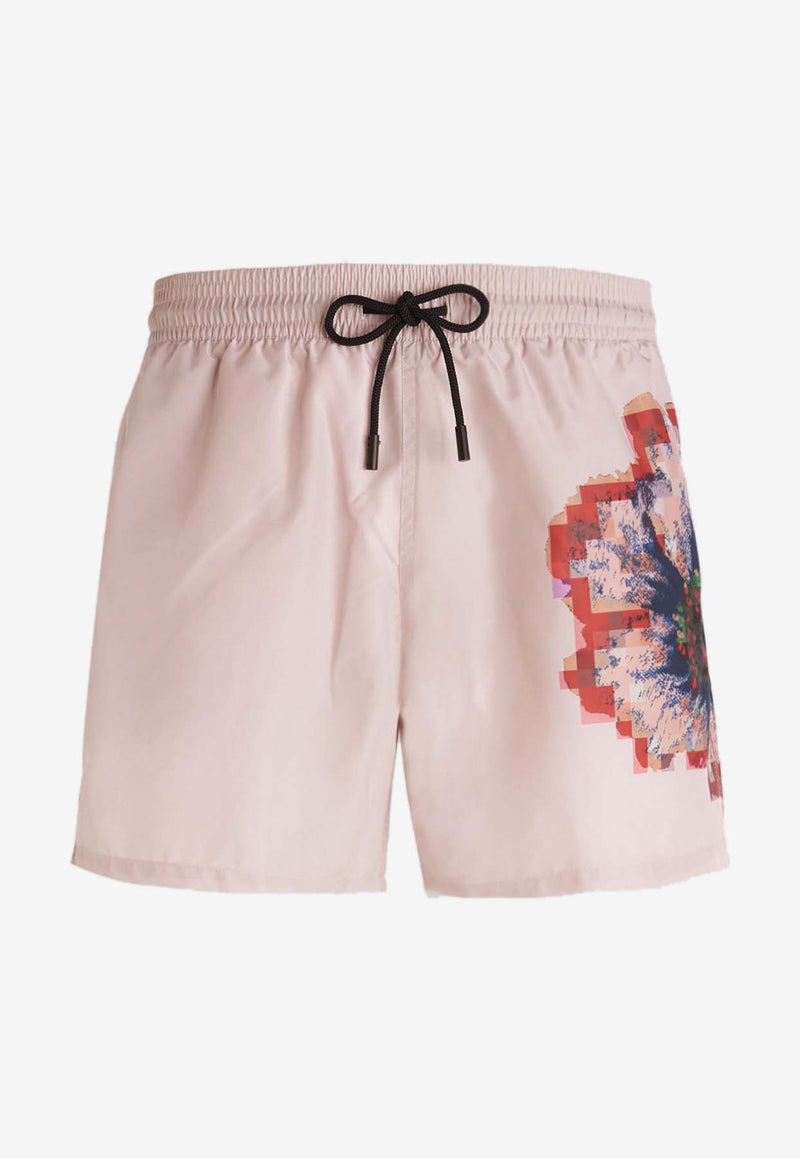 Etro Floral Print Swim Shorts Beige 1B350-0361 0650