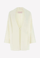 Valentino Roman Stud Single-Breasted Coat White 1B3CA6926JA A03