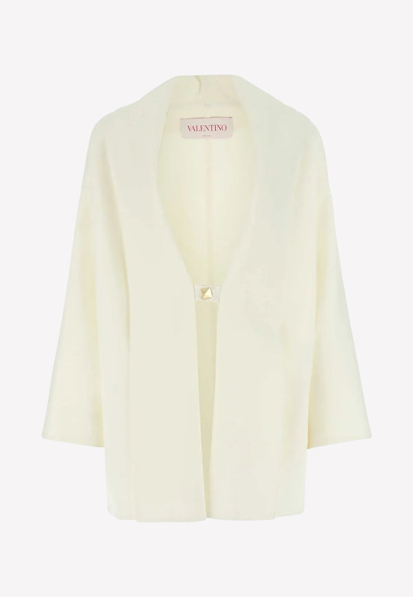 Valentino Roman Stud Single-Breasted Coat White 1B3CA6926JA A03