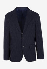 Etro Single-Breasted Paisley Jacquard Blazer Blue 1G535-1060 0200