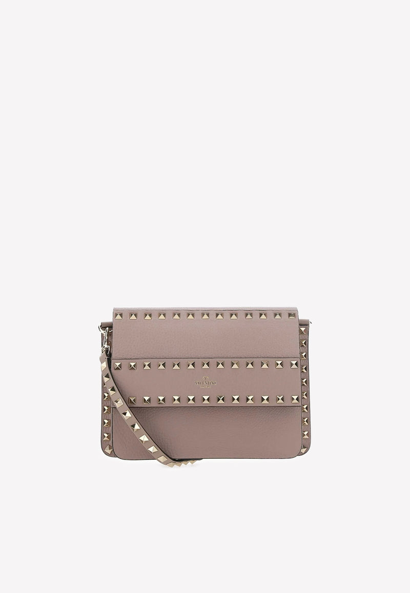 Valentino Small Rockstud Grained Leather Crossbody Bag Blush 1W2B0E86VSF P45