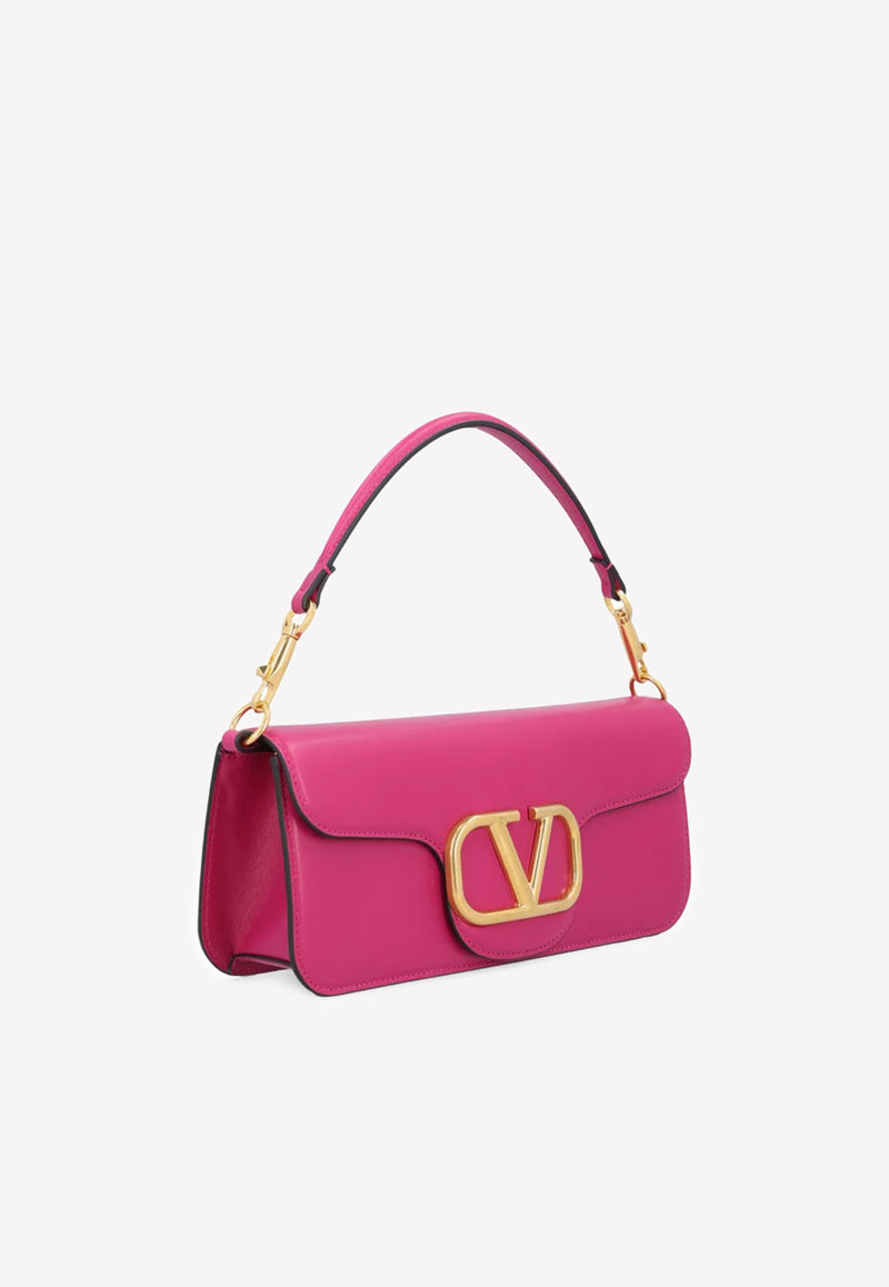 Valentino Locò VLogo Shoulder Bag in Calfskin Fuchsia 1W2B0K30ZXL M24