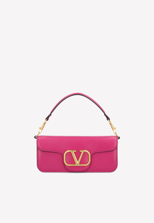 Valentino Locò VLogo Shoulder Bag in Calfskin Fuchsia 1W2B0K30ZXL M24