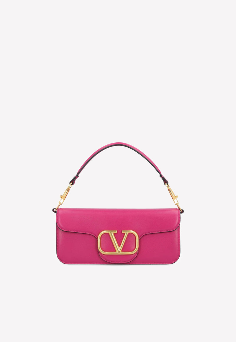 Valentino Locò VLogo Shoulder Bag in Calfskin Fuchsia 1W2B0K30ZXL M24