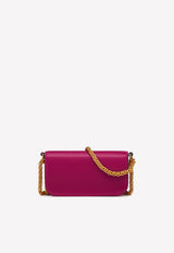 Valentino Small VLogo Shoulder Bag in Calfskin Fuchsia 1W2B0K53ZXL M24