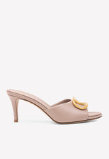 Valentino 80 VLogo Signature Mules in Calf Leather Nude 1W2S0EL1DSH P45