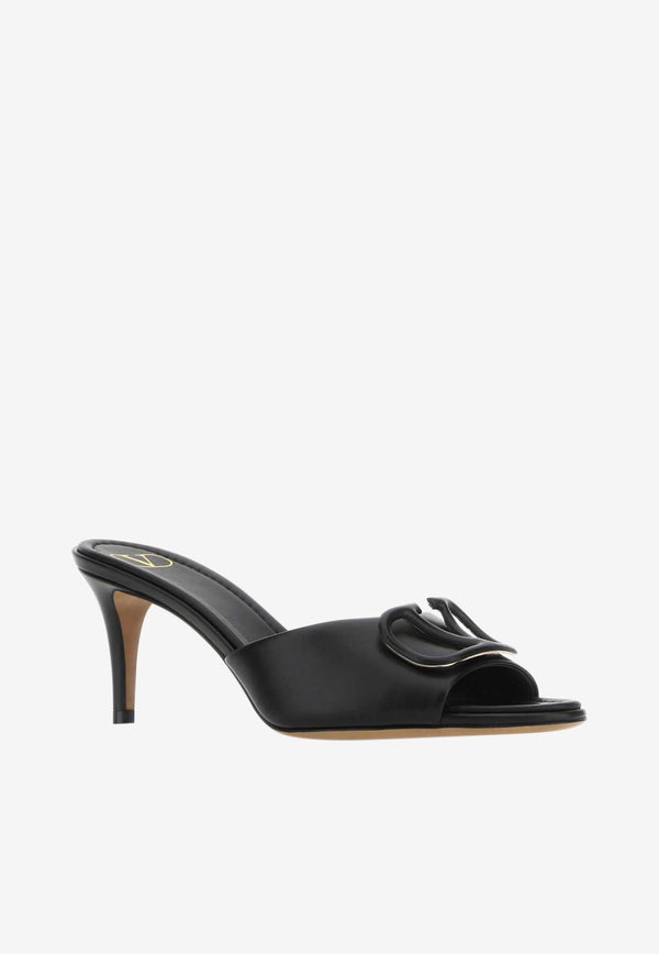 Valentino 80 VLogo Signature Mules in Calf Leather Black 1W2S0EL1MZF 0NO