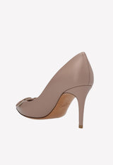 Valentino VLogo 80 Calf Leather Pumps Nude 1W2S0EM9MZF P45