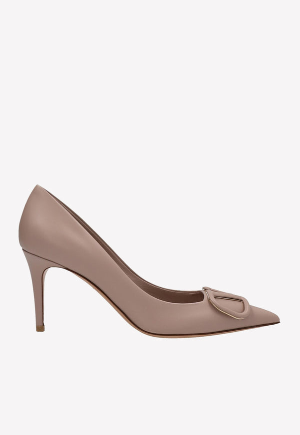 Valentino VLogo 80 Calf Leather Pumps Nude 1W2S0EM9MZF P45