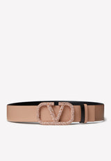 Valentino VLogo Reversible Belt with Swarovski® Crystals Blush 1W2T0S11GEP V2X