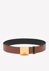 Valentino One Stud Reversible Leather Belt Brown 1W2T0X29QTN 11J