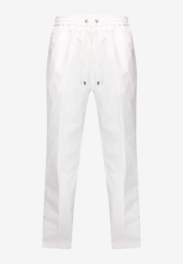 Etro Drawstring Straight-Leg Pants White 1W767-1081 0990