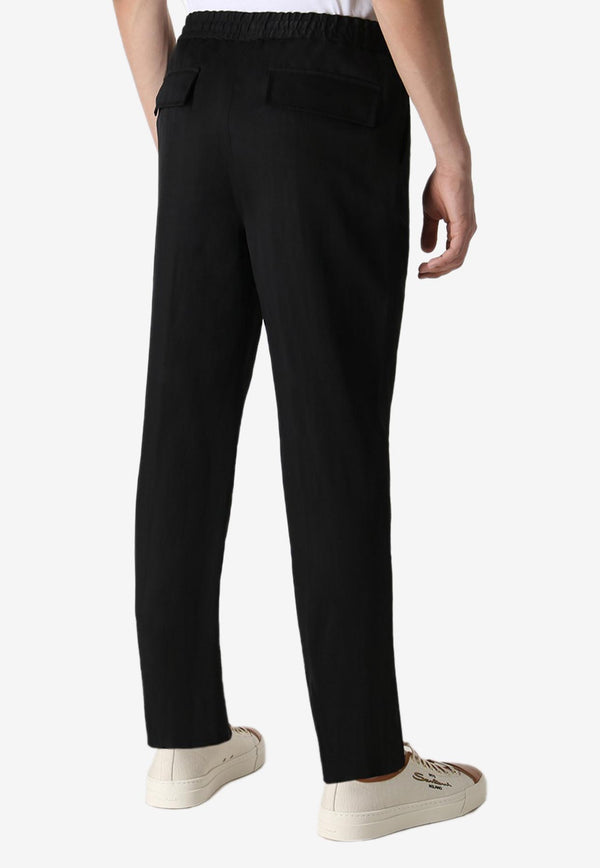 Etro Drawstring Straight-Leg Pants Black 1W767-1083 0001