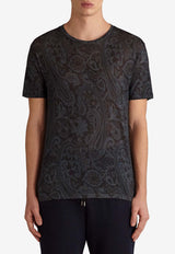 Etro BenEtroEssere Paisley Print T-shirt Blue 1Y020-9903 0200