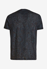 Etro BenEtroEssere Paisley Print T-shirt Blue 1Y020-9903 0200