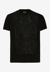 Etro Paisley Embroidered T-shirt Black 1Y020-9919 0001