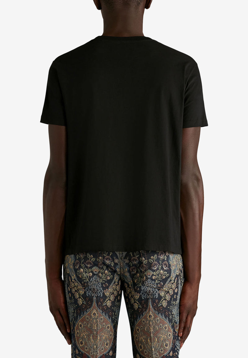 Etro Paisley Embroidered T-shirt Black 1Y020-9919 0001