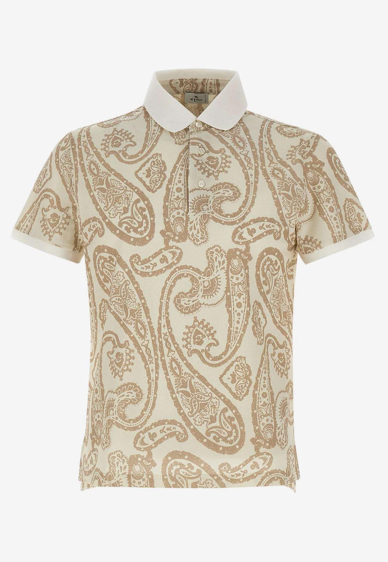 Etro Floral Short-Sleeved T-shirt Beige 1Y800-9444 0800