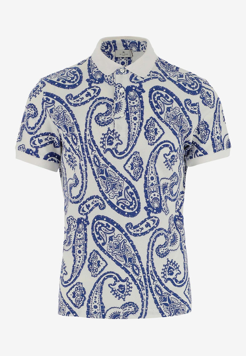 Etro Floral Short-Sleeved T-shirt Blue 1Y800-9444 0990