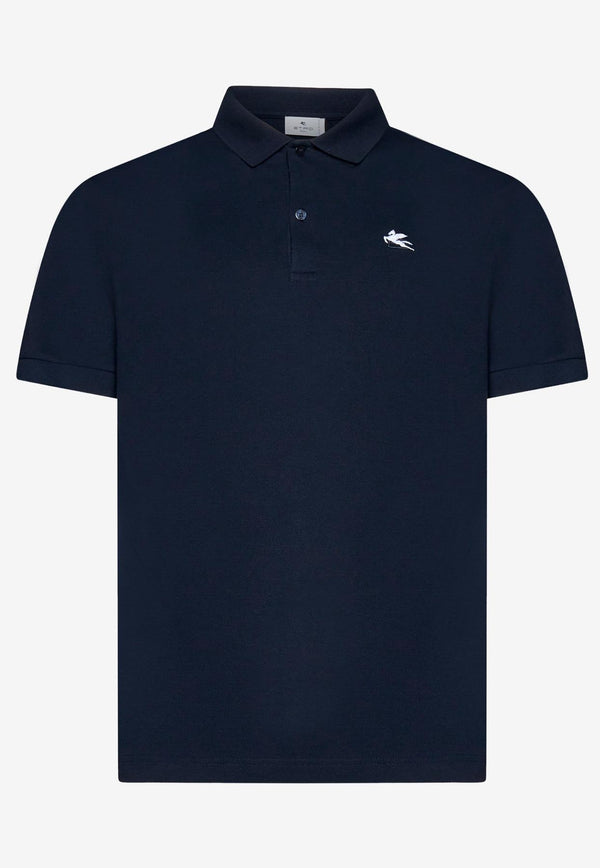 Etro Pegaso-Embroidery Polo T-shirt Blue 1Y999-9440 0200