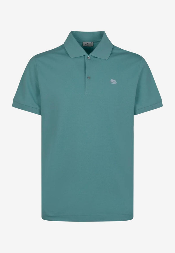 Etro Pegaso-Embroidery Polo T-shirt Blue 1Y999-9440 0251