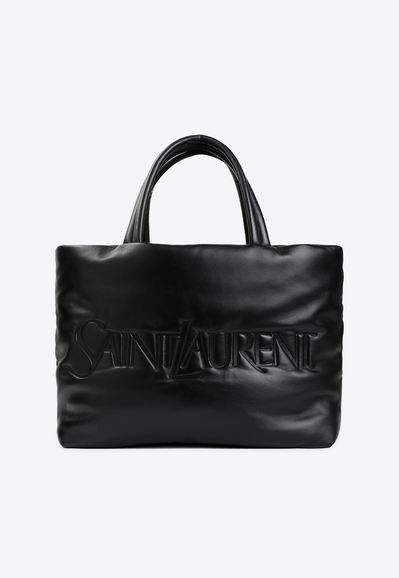 Logo Tote Bag in Nappa Leather