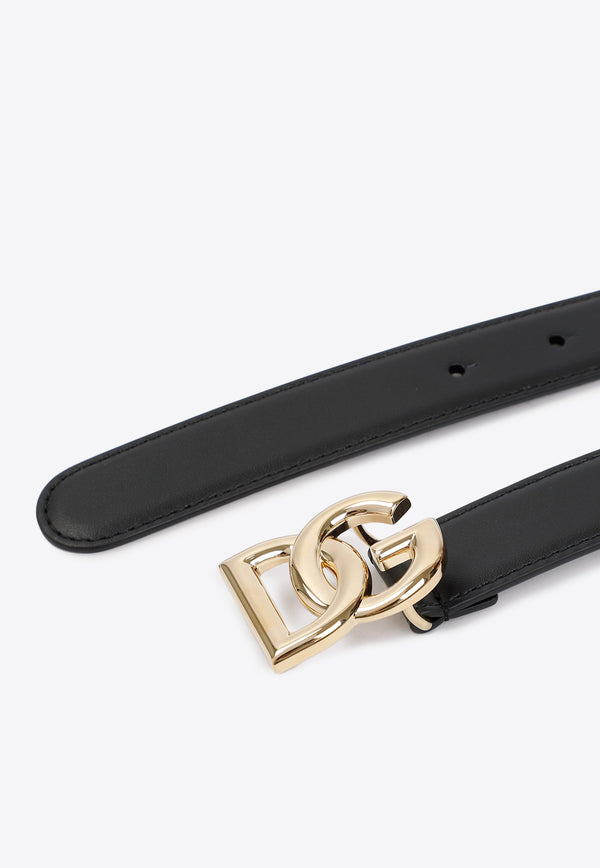 Interlocking Logo Leather Belt