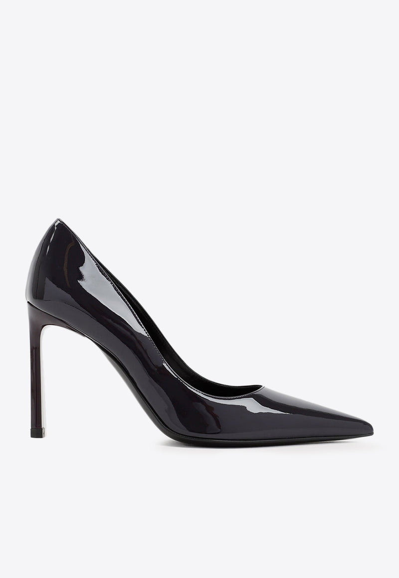 Liya 90 Pointed Pumps in Patent Leather