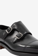 John Lobb Black William Double Buckle Monk Shoes 228032L-1R