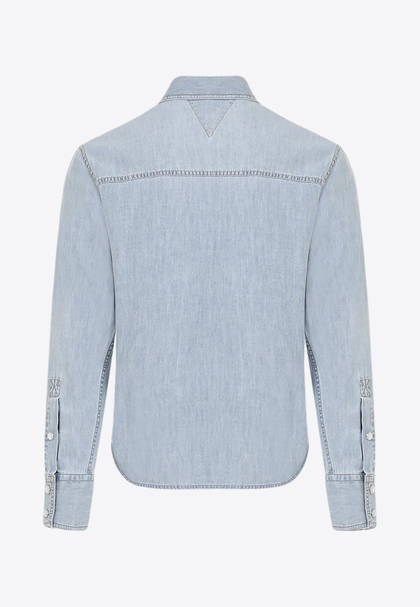 Long-Sleeved Denim Shirt