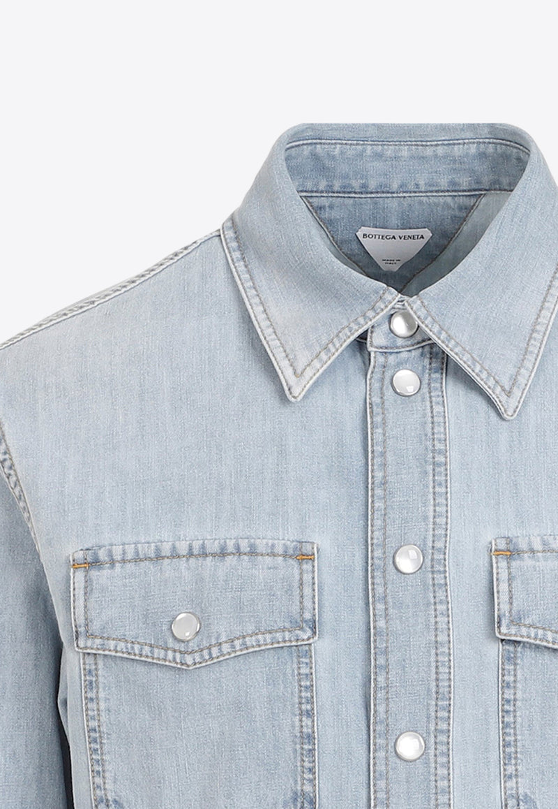 Long-Sleeved Denim Shirt