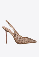 Le Silla Gilda 100 Crystal Mesh Slingback Pumps Gold 2299U090P1PPCAZ 908