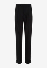 Ferito Wool Straight-Leg Pants