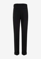 Ferito Wool Straight-Leg Pants