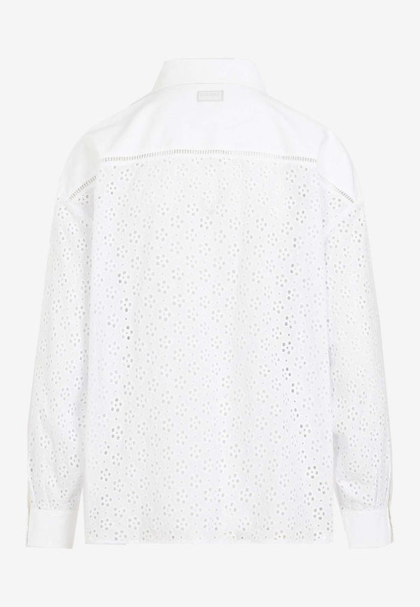 Paneled Broderie Anglaise Shirt