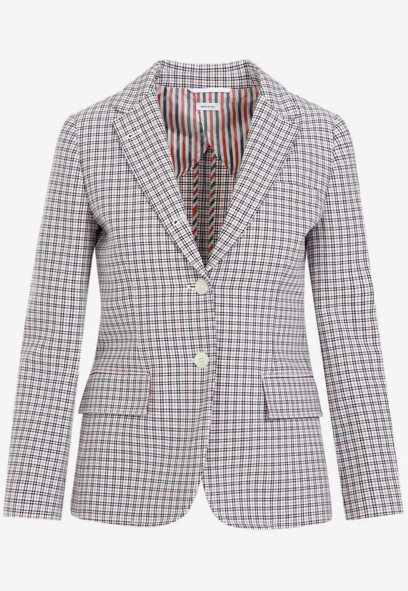 Checked Single-Breasted Blazer