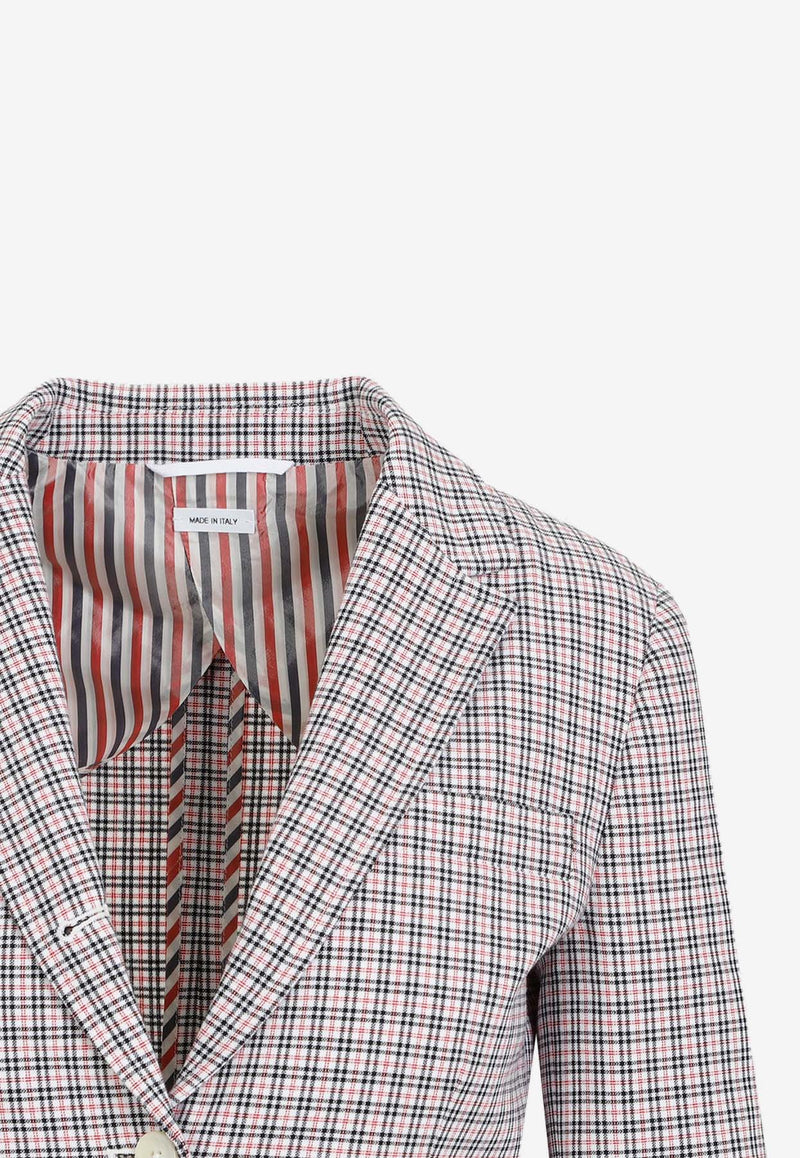 Checked Single-Breasted Blazer