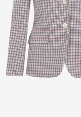 Checked Single-Breasted Blazer