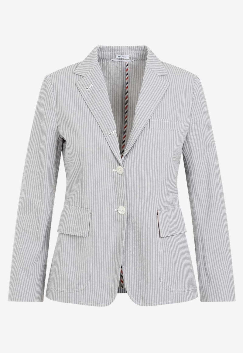 Single-Breasted Striped Blazer