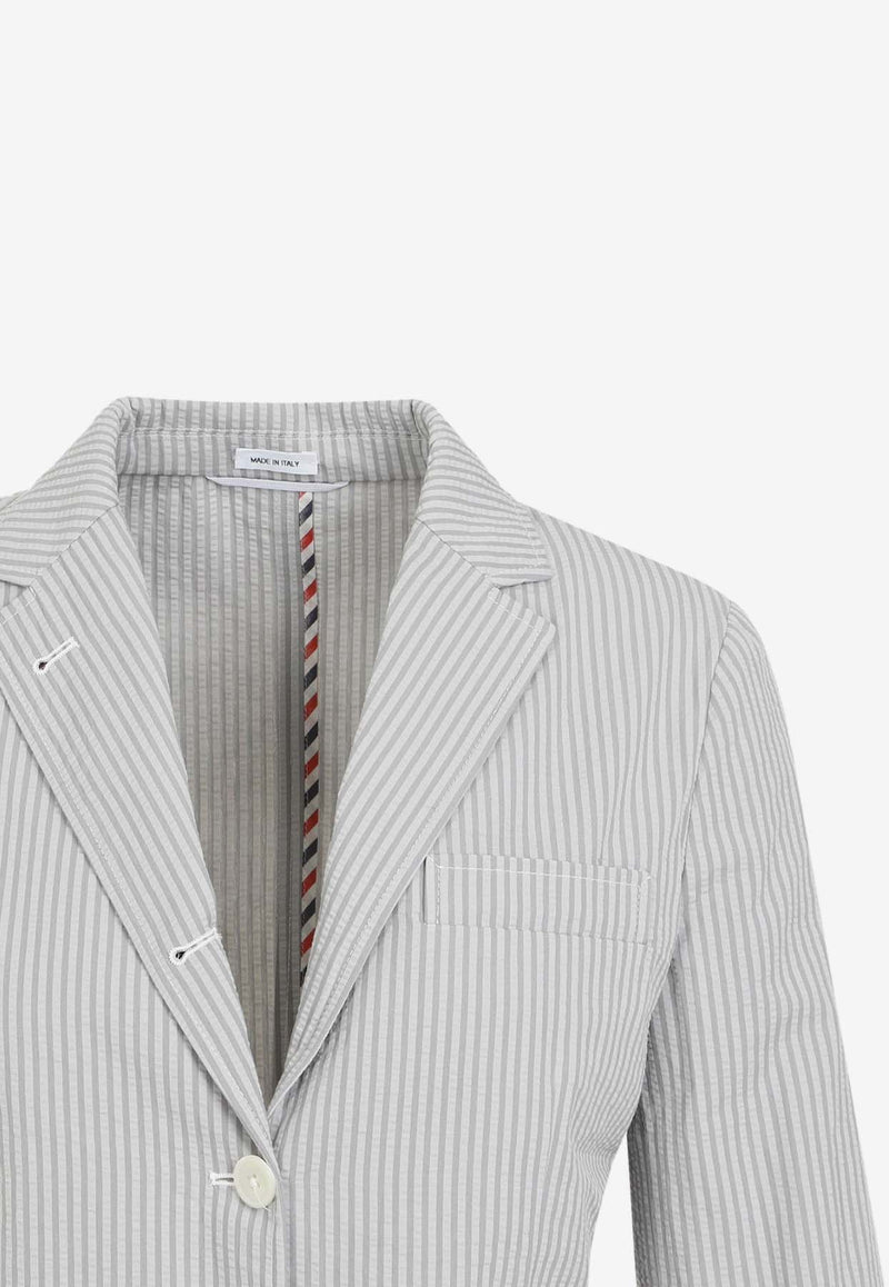 Single-Breasted Striped Blazer